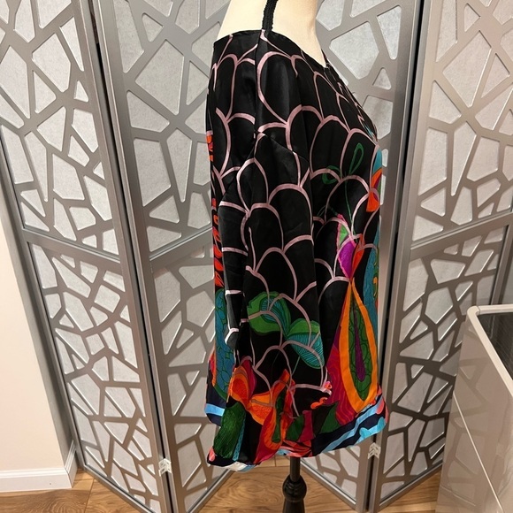 Desigual peacock print bat sleeve blouse - Picture 3 of 5